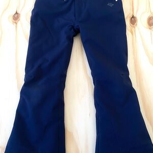 Descente Snow Pants Girls Size 8 Black Insulated Ski Snowboard Zip Pockets